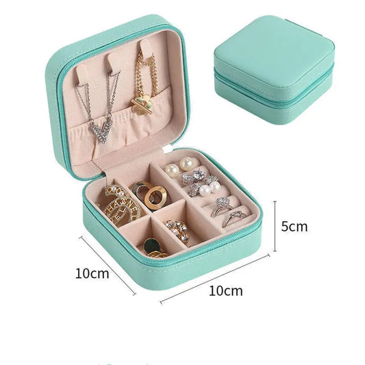 Jewellery Storage Box leather Jewelry Stand Earrings Ring Box Cosmetics Beauty Container Organizer